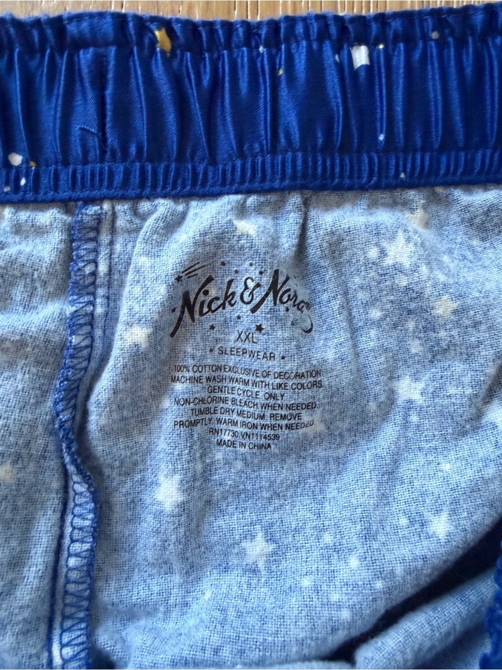 NICK & NORA Starry Night Before Christmas Pajamas Flannel Set XXL - Picture 8 of 9